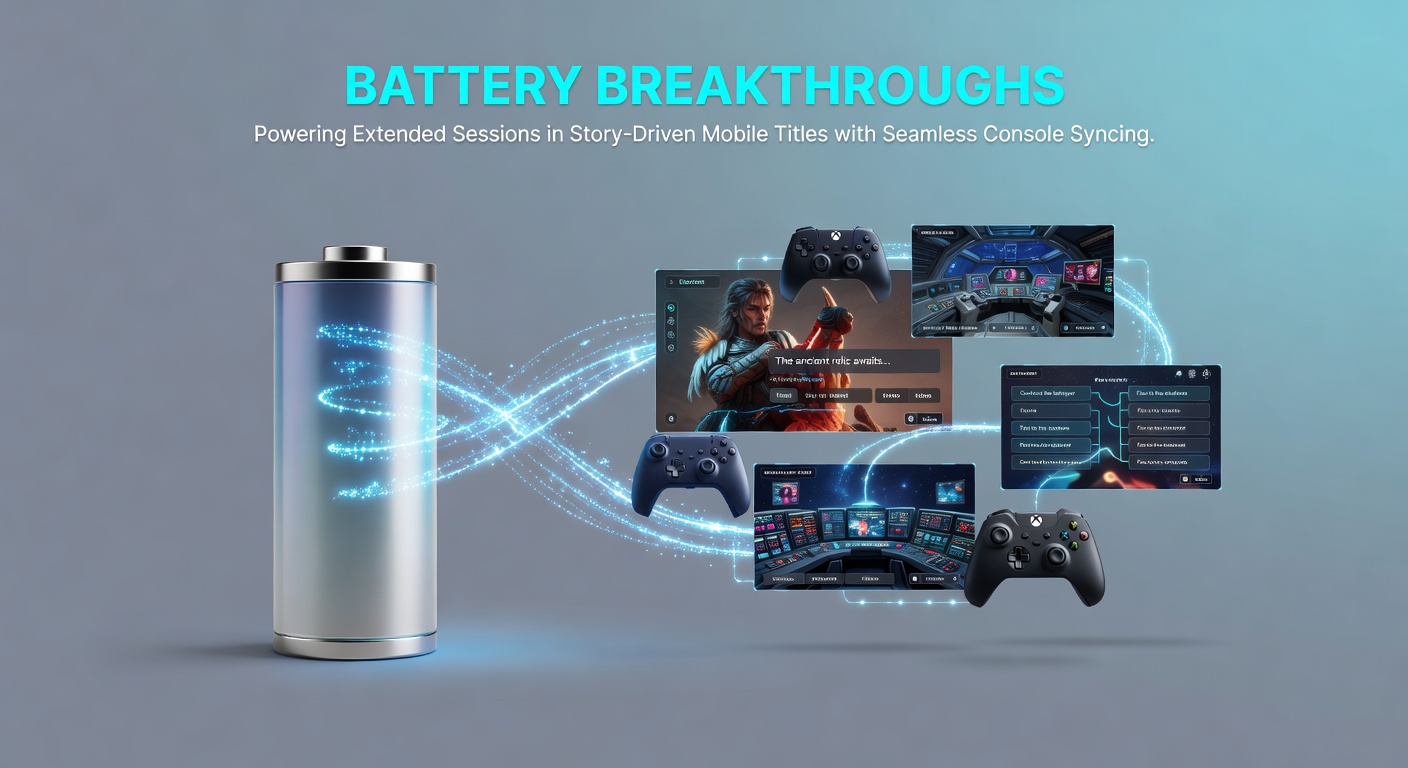 Advanced battery cells integrated into mobile gaming devices for extended play sessions